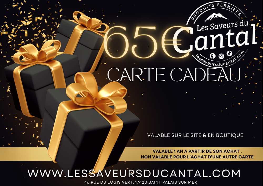 
                  
                    Carte Cadeaux les saveurs du Cantal
                  
                